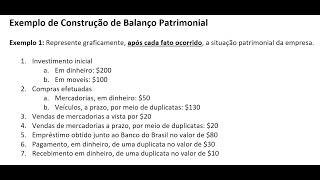 Vídeo Aula - Construção de Balanço Patrimonial