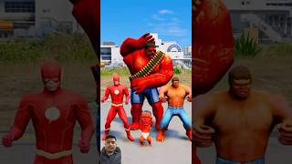 GTA V : RANDOM RED HULK BABY VS HULK SUPERHERO BATTLE  😎 #shorts#gta5