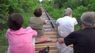 Bambou Train Travelling In Cambodia