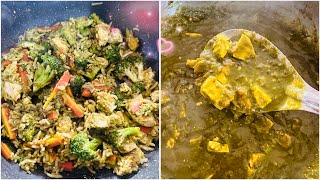 First Bite Kitchen is going live to make Palak paneer & Healthy Green Rice Recipe