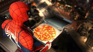 [4K 60 FPS] Spider-Man Remastered PS5: Spidey Eats Pizza While Mary Jane Investigates the Mob