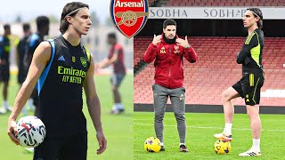 Riccardo Calafiori Deal Done To Arsenal✅Calafiori Meet Arteta🔥Calafiori  First Training Under Arteta