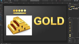 How to create Golden text in Affinity Designer