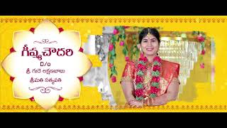 Greeshma Chowdary Weds Tarun