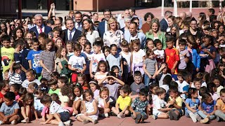 La Reina Letizia inaugura el curso escolar en Azuqueca de Henares, Guadalajara