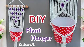 Easy Macrame Plant Hanger | DIY - How to make a Plant Hanger | Macrame Wall Hanging Tutorial