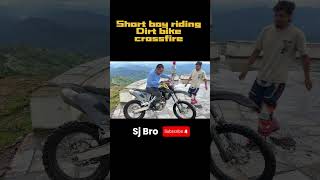 Short boy vs Dirt Bike 🤣 #crossfire