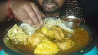 ASMR Huge🔥Mutton Cosa , Oily Mutton Fat Curry, Alu Chokha, Tomato Chat