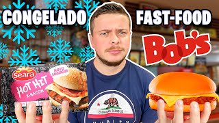 COMPARANDO hambúrguer congelado VS hamburguer de fast food