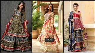 latest punjabi sharara suit design [2021] || garara style dress pic