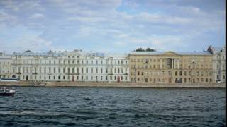 Russia St. Petersburg panorama of the city from the river Neva