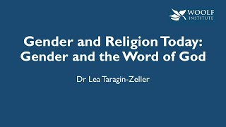 Gender and the Word of God  - Gender and Religion Today