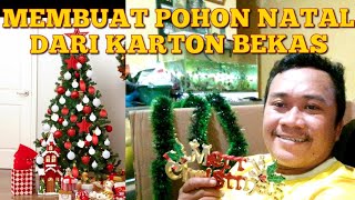 POHON natal dari KARTON bekas #natal #pohonnatal #christmassthree