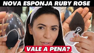 TESTEI A NOVA ESPONJA DE MAQUIAGEM MIDNIGHT RUBY ROSE - LANÇAMENTO BEAUTY FAIR 2023 | Make com Lari