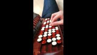 Learn Chromatic Accordion, Scale of D over 4 rows (C System)