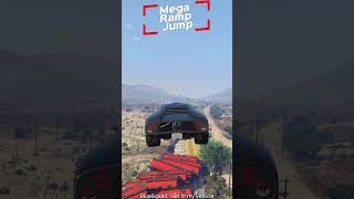 Mega Ramp Jump Challenge On Train Track 🚄 🛤 #gta5 #gtav #gaming #shorts #gtaonline