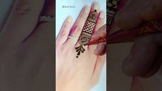 Beautiful & simple finger mehndi design👌🥰 | mehndi design #fingermehndidesign  #shorts