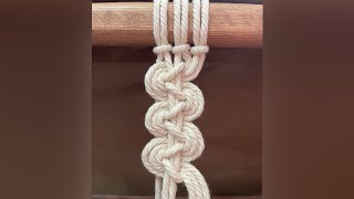 EASY Macrame Tutorial/ The Wave Knot(Square Knot Variation)