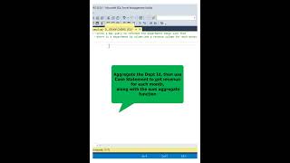 Reformat Department table that each month has a Revenue Column |SQL Interview Questions