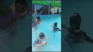 Jihan dan Jibran in swiming pool 4 Februari 2024