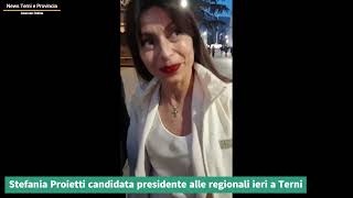 Stefania Proietti candidata Presidente alle elezioni regionali ieri a Terni