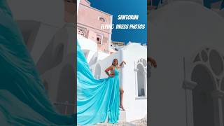 Santorini flying dress photoshoot #santorini #santorinisunset #greece #flyingdressphotoshoot