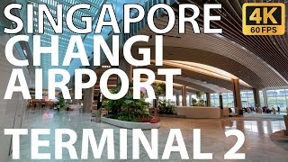 🇸🇬 Changi Airport Terminal 2 Arrival and Departure Hall Walking Tour [4K 60fps]