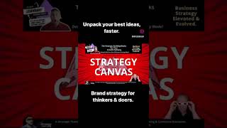 Think faster. Unpack your best ideas, faster. Brand strategy for thinkers & doers - strategy canvas