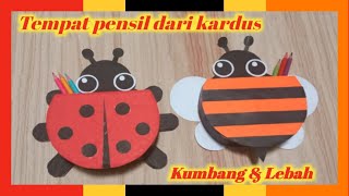 Cara membuat tempat pensil dari kardus bentuk kumbang