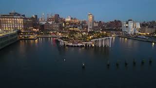 Drone Footage of the Hudson River Park in New York