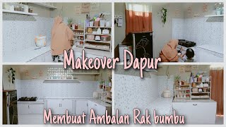 Makeover Dapur, cleaning motivation, dan Membuat Ambalan dinding Ekonomis dan mudah