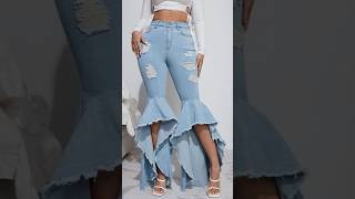 trendy jeans design|trendy jeans😍#viral #trendyfashion #jeans #trendyjeans #fashion #girl #shorts