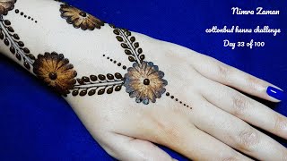 Cottonbud henna design no.33 | easy simple beautiful trick mehndi design | mehandi ka design |henna