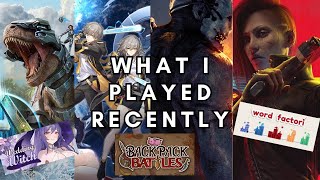 Games I've Played Recently | October & November 2023