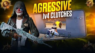 AGRESSIVE 1V4 CLUTCHES IN HIGH TIER LOBBY BGMI 💀