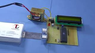 Mini project, Distance measurement using ultrasonic sensor using 8051