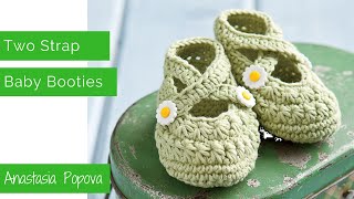 Star Stitch Two Strap Baby Booties - By Anastasia Popova