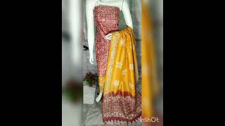 Khadi CottonSilk Batik Dress Materials@stunningwear7951