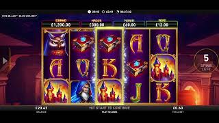 Blue Wizard slot! Sky Casino 30p-£1.50 bet.