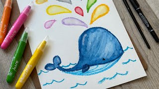 Рисуем синего кита 🐳