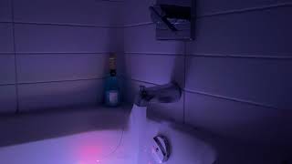 Bathtub Filling ASMR // Full Pressure Fill with Ambient Underwater Lights 8 Hour Loop