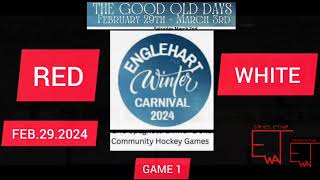 Englehart Community Hockey game 1 Red vs White  FEB.29.2024