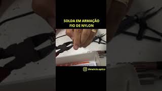 Solda em óculos fio de nylon