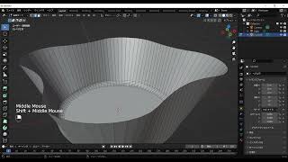 blender カーブ円からコップらしきものを作る。