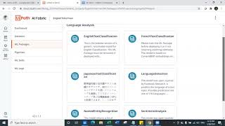 UiPath AI Fabric Language Translation