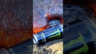 How different types of cans react to lava😱