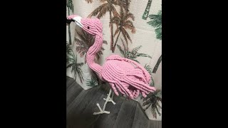 Crafting Paradise: 3D Macrame Flamingo Tutorial Part 3 for Whimsical Creations!!