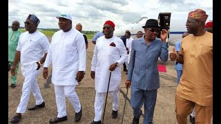 Wike, Other G5 Governors Ignore PDP Crisis, Show Off Dance Steps In Abia