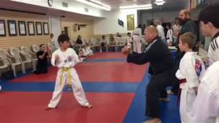 Axe kick yellow belt test