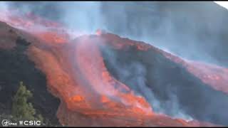 Close Up Of Churning Lava La Palma Cumbre Vieja